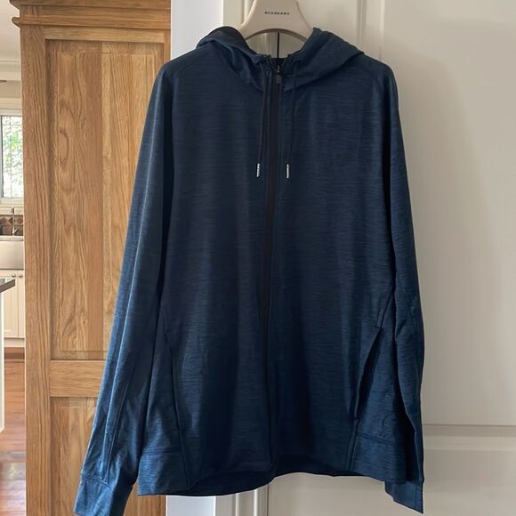 Zella pyrite zip hoodie in navy halite melange new no tags - Picture 6 of 8